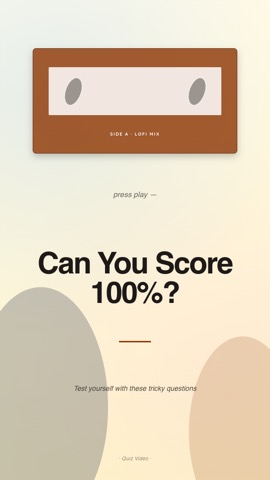 Lofi · Cream hook quiz video template preview
