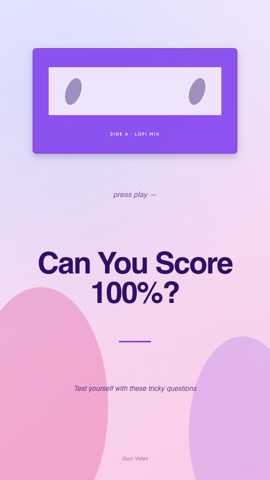 Lofi · Lavender hook quiz video template preview