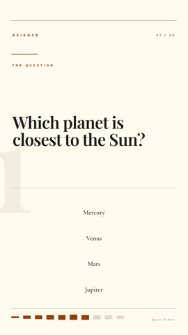 Fashion · Cream quiz video template preview