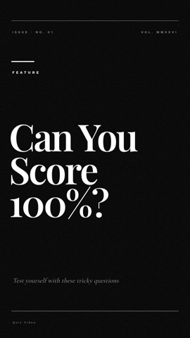 Fashion · Noir hook quiz video template preview