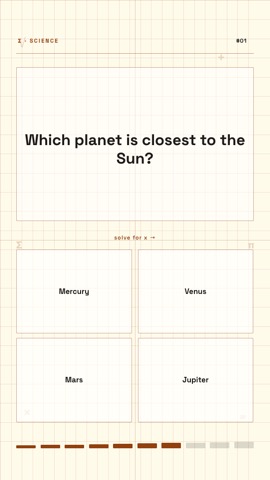 Math · Cream quiz video template preview