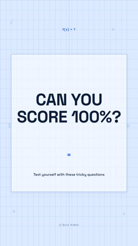 Math · Glacier hook quiz video template preview