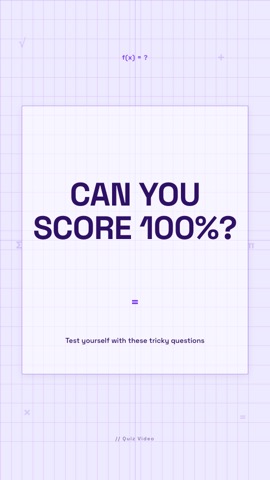 Math · Lavender hook quiz video template preview