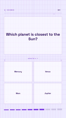 Math · Lavender quiz video template preview