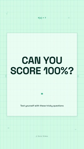 Math · Mint hook quiz video template preview