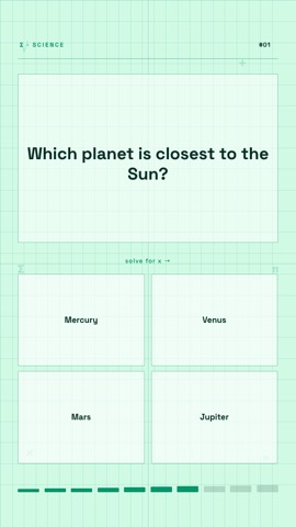 Math · Mint quiz video template preview