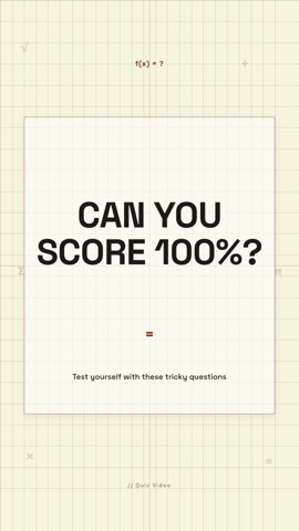 Math · Parchment hook quiz video template preview