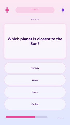 Clinic · Cotton Candy quiz video template preview