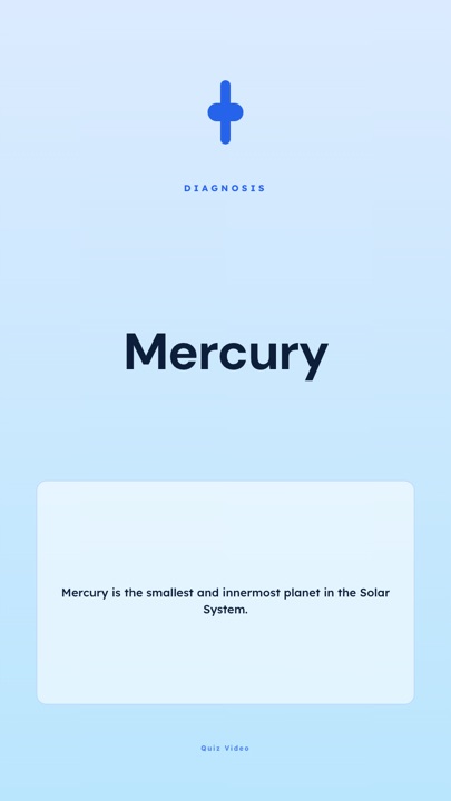 Clinic · Glacier answer quiz video template preview