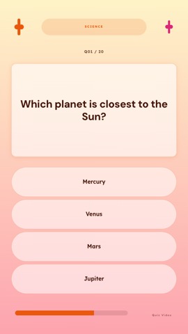 Clinic · Peach quiz video template preview