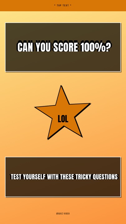 Meme · Apricot hook quiz video template preview