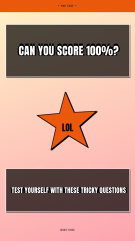 Meme · Peach hook quiz video template preview