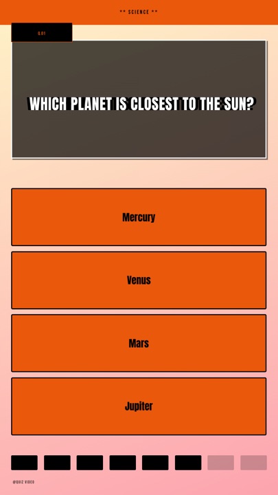 Meme · Peach quiz video template preview