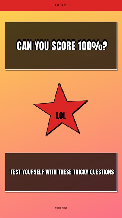 Meme · Pop Art hook quiz video template preview