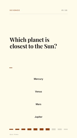 Editorial · Cream quiz video template preview