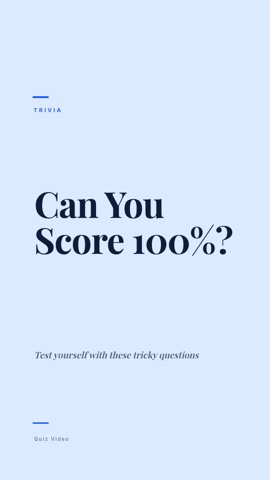 Editorial · Glacier hook quiz video template preview