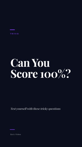 Editorial · Midnight hook quiz video template preview