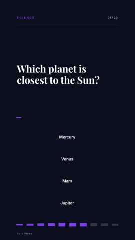 Editorial · Midnight quiz video template preview