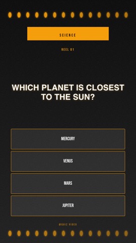Movie · Cineplex quiz video template preview