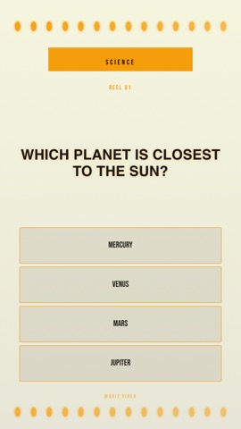 Movie · Silent Era quiz video template preview