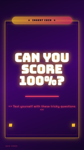 Neon Arcade · Marquee hook quiz video template preview