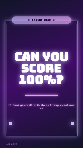 Neon Arcade · Cosmos hook quiz video template preview