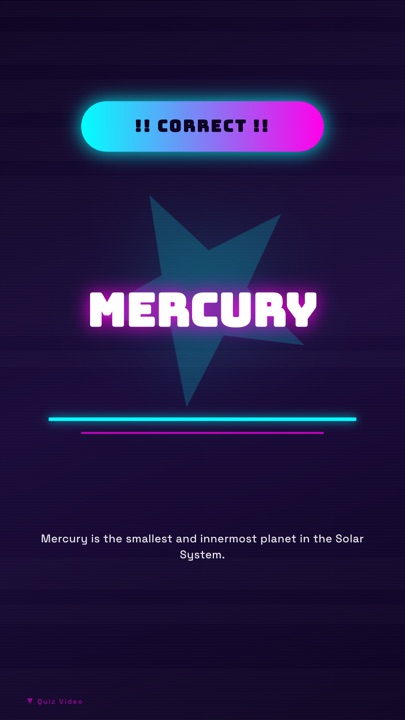 Neon Arcade · Cyberpunk answer quiz video template preview