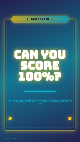 Neon Arcade · Electric hook quiz video template preview