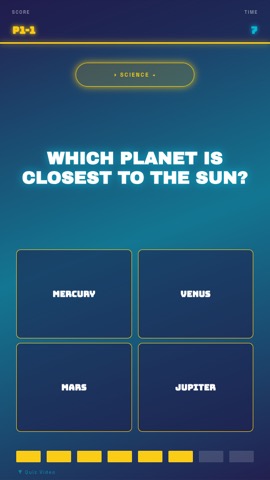 Neon Arcade · Electric quiz video template preview