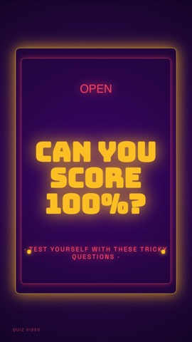 Neon Bar Sign · Arcade hook quiz video template preview