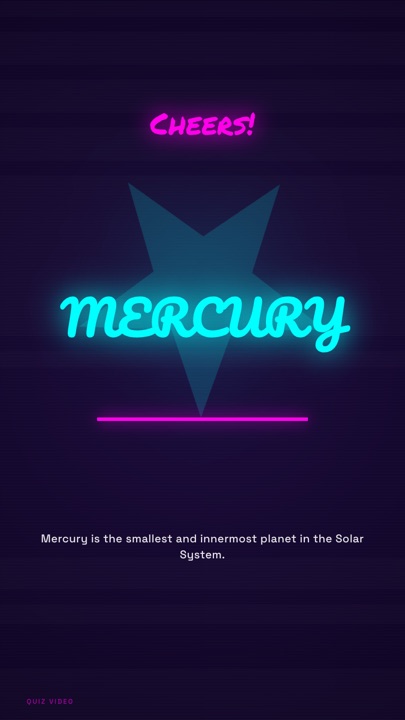 Neon Bar Sign · Cyberpunk answer quiz video template preview