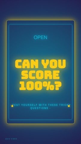 Neon Bar Sign · Electric hook quiz video template preview
