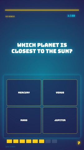 Neon Bar Sign · Electric quiz video template preview
