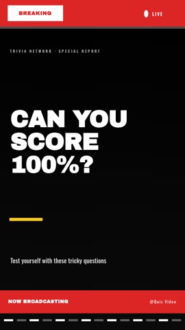 Newsroom · Noir hook quiz video template preview