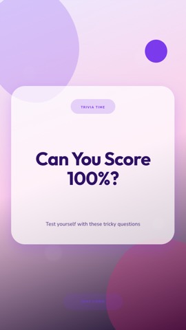 Pastel · Lavender hook quiz video template preview