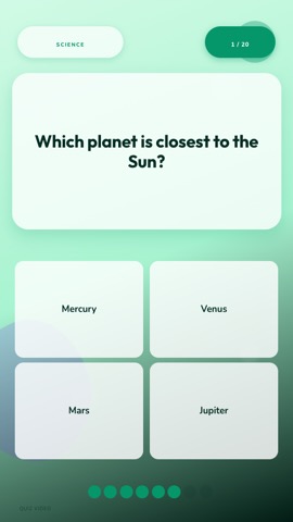 Pastel · Mint quiz video template preview