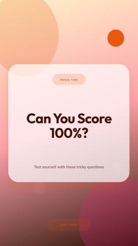 Pastel · Peach hook quiz video template preview