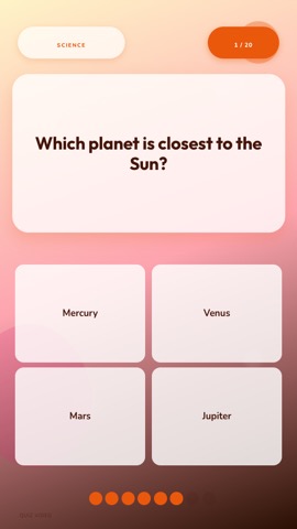 Pastel · Peach quiz video template preview