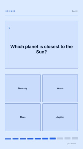 Periodic · Glacier quiz video template preview