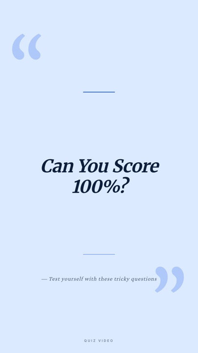 Quote · Glacier hook quiz video template preview