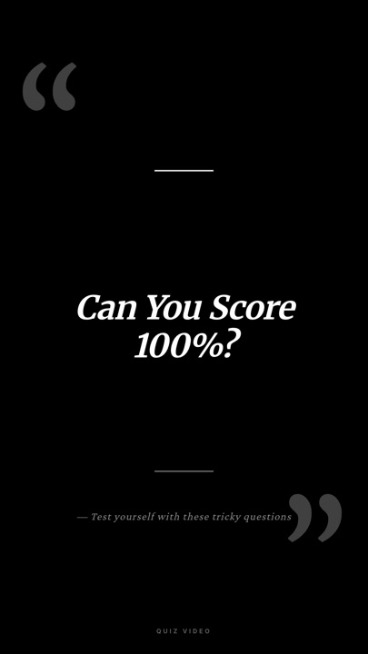 Quote · Noir hook quiz video template preview