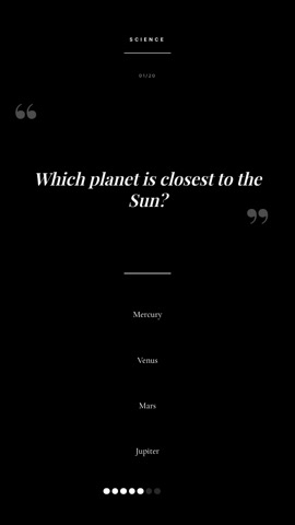 Quote · Noir quiz video template preview