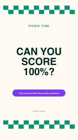 Picnic · Garden hook quiz video template preview