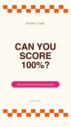 Picnic · Peach hook quiz video template preview