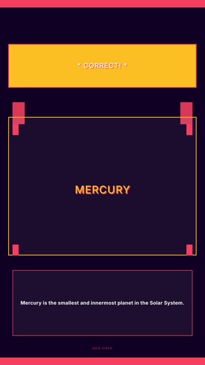 Pixel · Arcade answer quiz video template preview