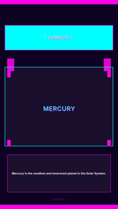 Pixel · Cyberpunk answer quiz video template preview