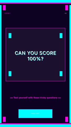 Pixel · Cyberpunk hook quiz video template preview
