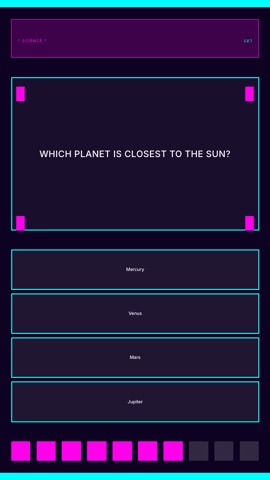 Pixel · Cyberpunk quiz video template preview