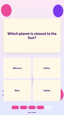 Felt · Cotton Candy quiz video template preview