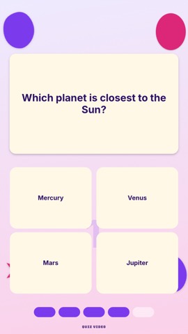 Felt · Lavender quiz video template preview